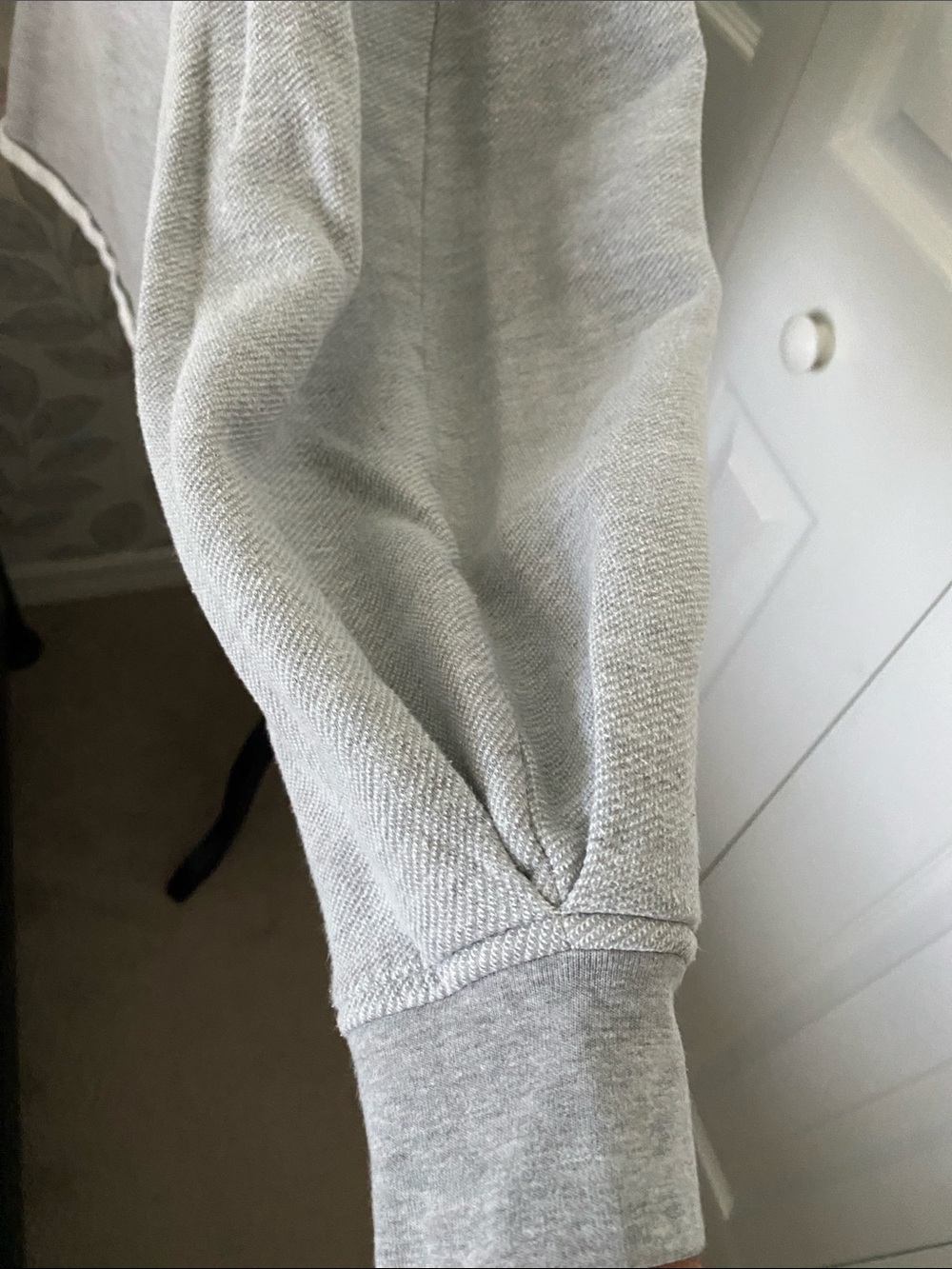 Left On Friday Grey Field Day Crewneck Cropped Boxy Sweatshirt wide sleeves - Picture 5 of 10